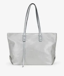 Discount Bosanova Bolso shopper plateado en canvas con cremallera