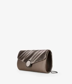 Outlet Bosanova Bolso sobre de fiesta plomo con pliegues