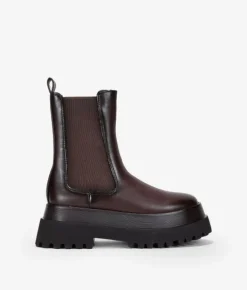 Online Bosanova Botas chelsea marrones con plataforma