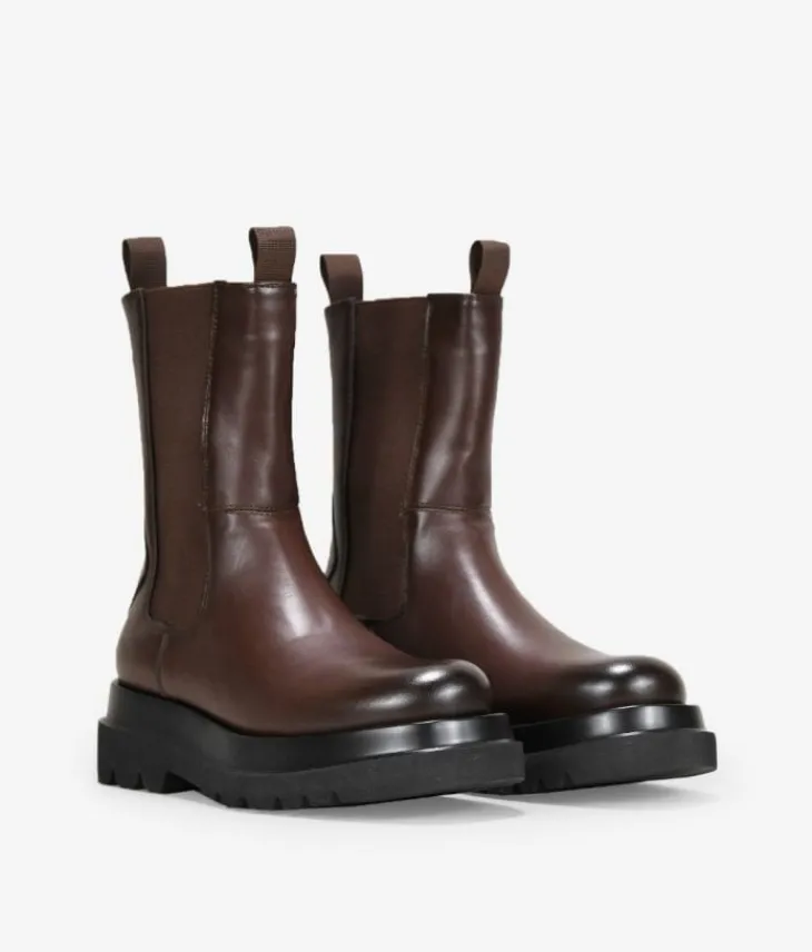 Fashion Bosanova Botas chelsea marrones con doble suela
