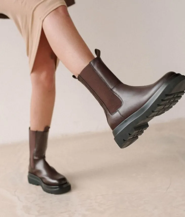 Fashion Bosanova Botas chelsea marrones con doble suela