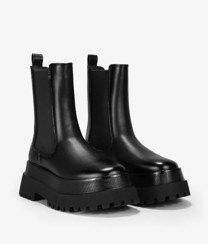 Fashion Bosanova Botas chelsea negras con plataforma