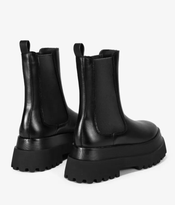 Fashion Bosanova Botas chelsea negras con plataforma