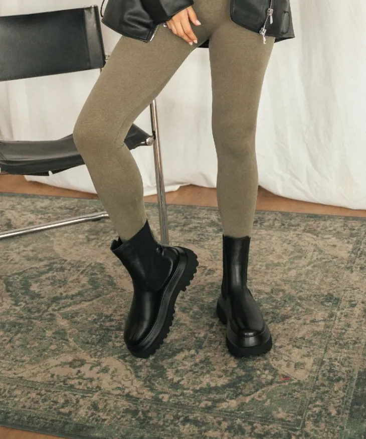 Fashion Bosanova Botas chelsea negras con plataforma
