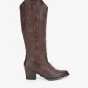 Best Bosanova Botas cowboy altas marrones con bordado y tacón