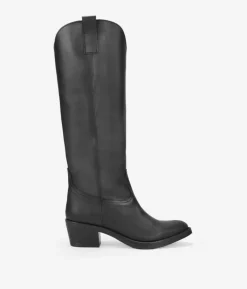 Best Bosanova Botas cowboy altas negras en piel lisa
