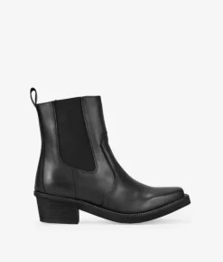 Fashion Bosanova Botas cowboy piel negra con elásticos