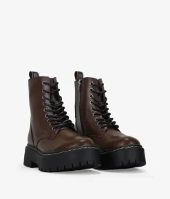 Online Bosanova Botas militares marrones con plataforma
