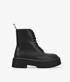 Online Bosanova Botas militares negras con plataforma