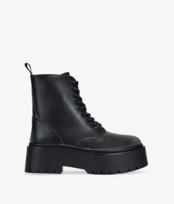 Fashion Bosanova Botas militares negras con efecto desgastado