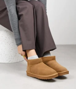 Hot Bosanova Botines de invierno cuero en serraje piel