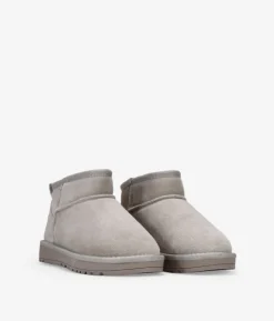 Online Bosanova Botines de invierno taupe en serraje piel