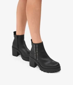 Best Bosanova Botines negros con tacón y tachas