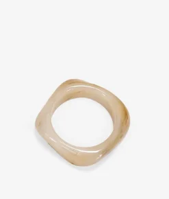 Outlet Bosanova Brazalete cuadrado blanco de resina