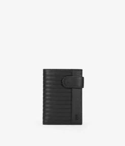 Clearance Bosanova Cartera piel negra con portamonedas y solapa