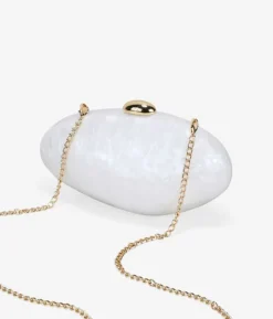Clearance Bosanova Clutch perla blanca nacarada