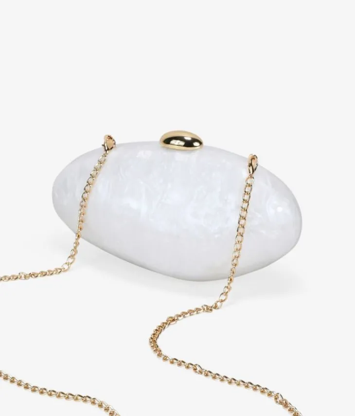 Clearance Bosanova Clutch perla blanca nacarada