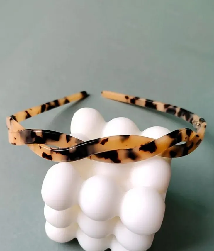Fashion Bosanova Diadema de pelo marrón efecto carey