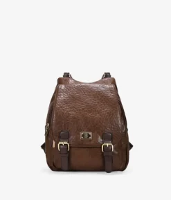 Best Bosanova Mochila deportiva marrón con solapa y hebillas