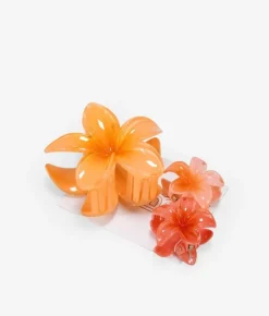 Discount Bosanova Pack pinzas de pelo flores naranjas