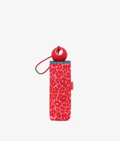 Clearance Bosanova Paraguas manual rojo flores con funda