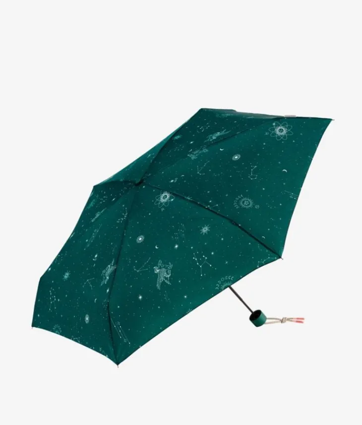 Fashion Bosanova Paraguas manual verde astros con funda