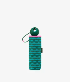 Discount Bosanova Paraguas manual verde ondas con funda