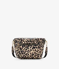 Hot Bosanova Riñonera leopardo en nylon con cremallera