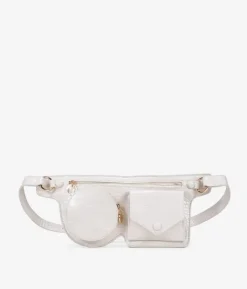 New Bosanova Riñonera plana beige con bolsillos
