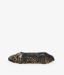 New Bosanova Riñonera plana leopardo cuero con cremallera