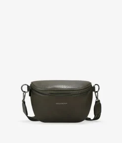 Discount Bosanova Riñonera verde con cremallera y asa ancha