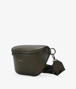 Discount Bosanova Riñonera verde con cremallera y asa ancha