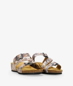 Sale Bosanova Sandalias beige en piel con flores