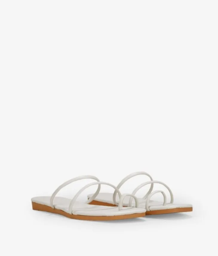Best Bosanova Sandalias blancas de dedo con tiras