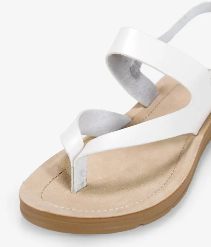 Best Bosanova Sandalias blancas de dedo con hebilla
