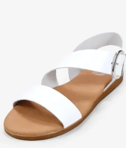 Best Bosanova Sandalias blancas en piel con hebilla