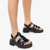 Best Bosanova Sandalias cangrejeras negras con suela track
