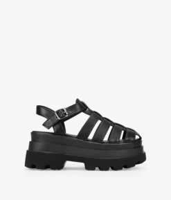 Best Bosanova Sandalias cangrejeras negras con plataforma
