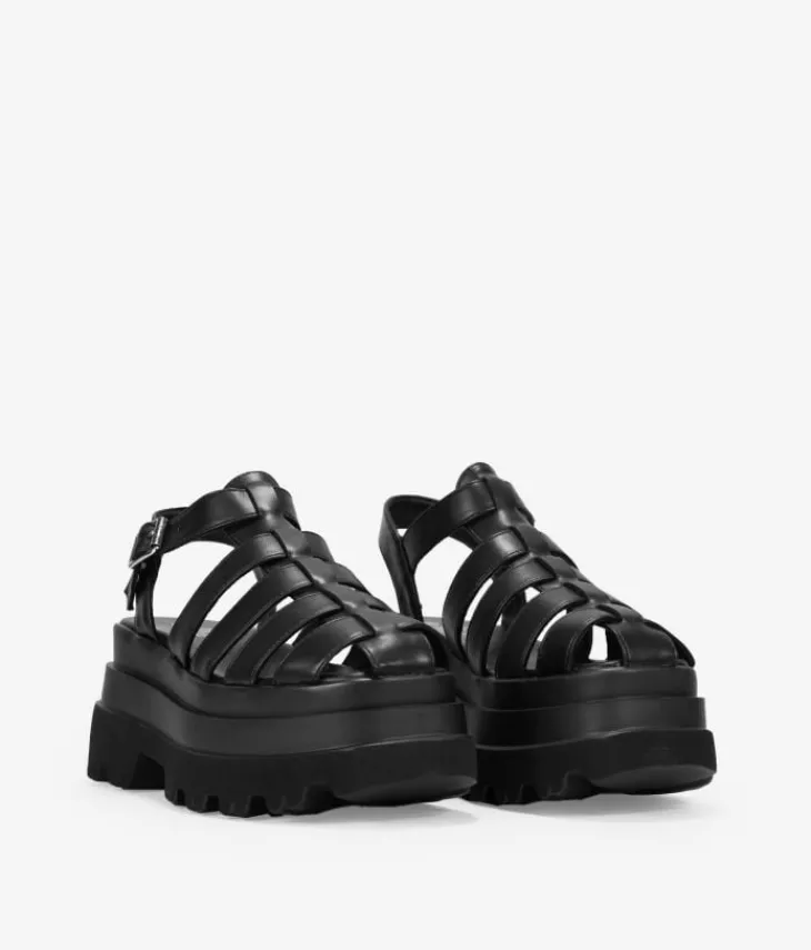Best Bosanova Sandalias cangrejeras negras con plataforma