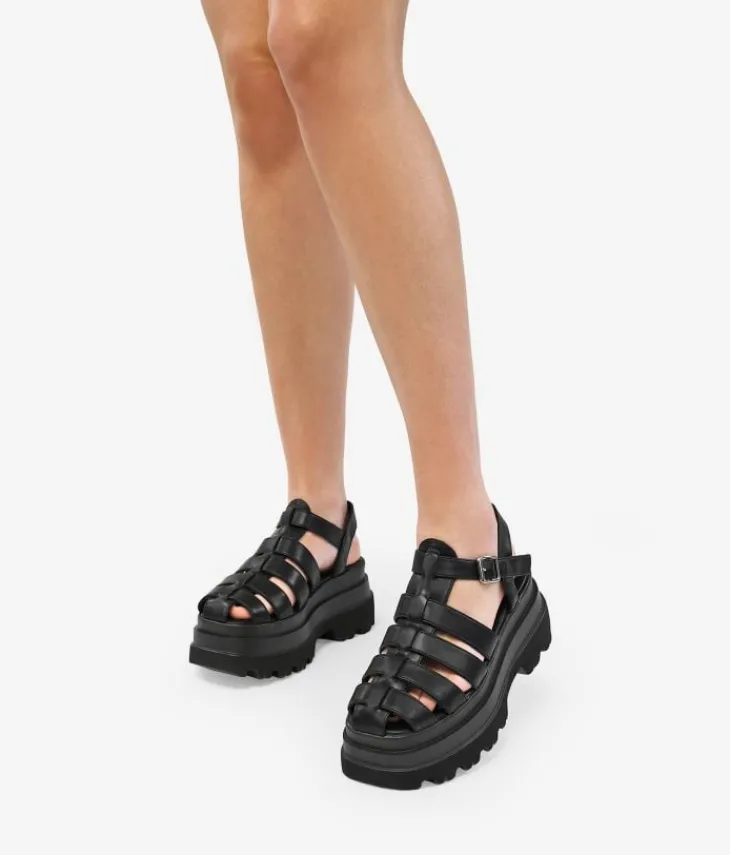 Best Bosanova Sandalias cangrejeras negras con plataforma