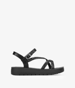 Sale Bosanova Sandalias con cuña negras trenzadas