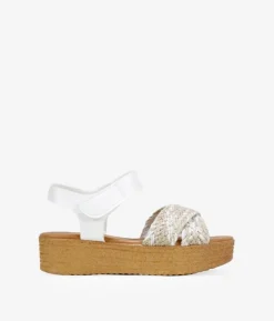 Clearance Bosanova Sandalias con plataforma blancas de rafia