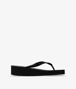 Clearance Bosanova Sandalias de dedo negras con cuña