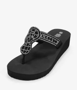 Best Bosanova Sandalias de dedo negras con brillantes