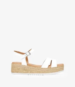 Best Bosanova Sandalias de piel blancas con plataforma
