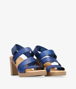Best Bosanova Sandalias de piel marino con tacón efecto madera