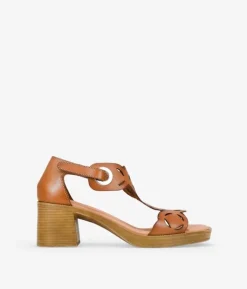 Best Bosanova Sandalias de tacón cuero en piel con velcro