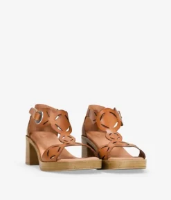 Best Bosanova Sandalias de tacón cuero en piel con velcro