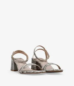 Best Bosanova Sandalias de tacón estampado serpiente con hebilla