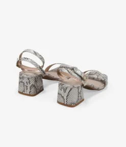 Best Bosanova Sandalias de tacón estampado serpiente con hebilla
